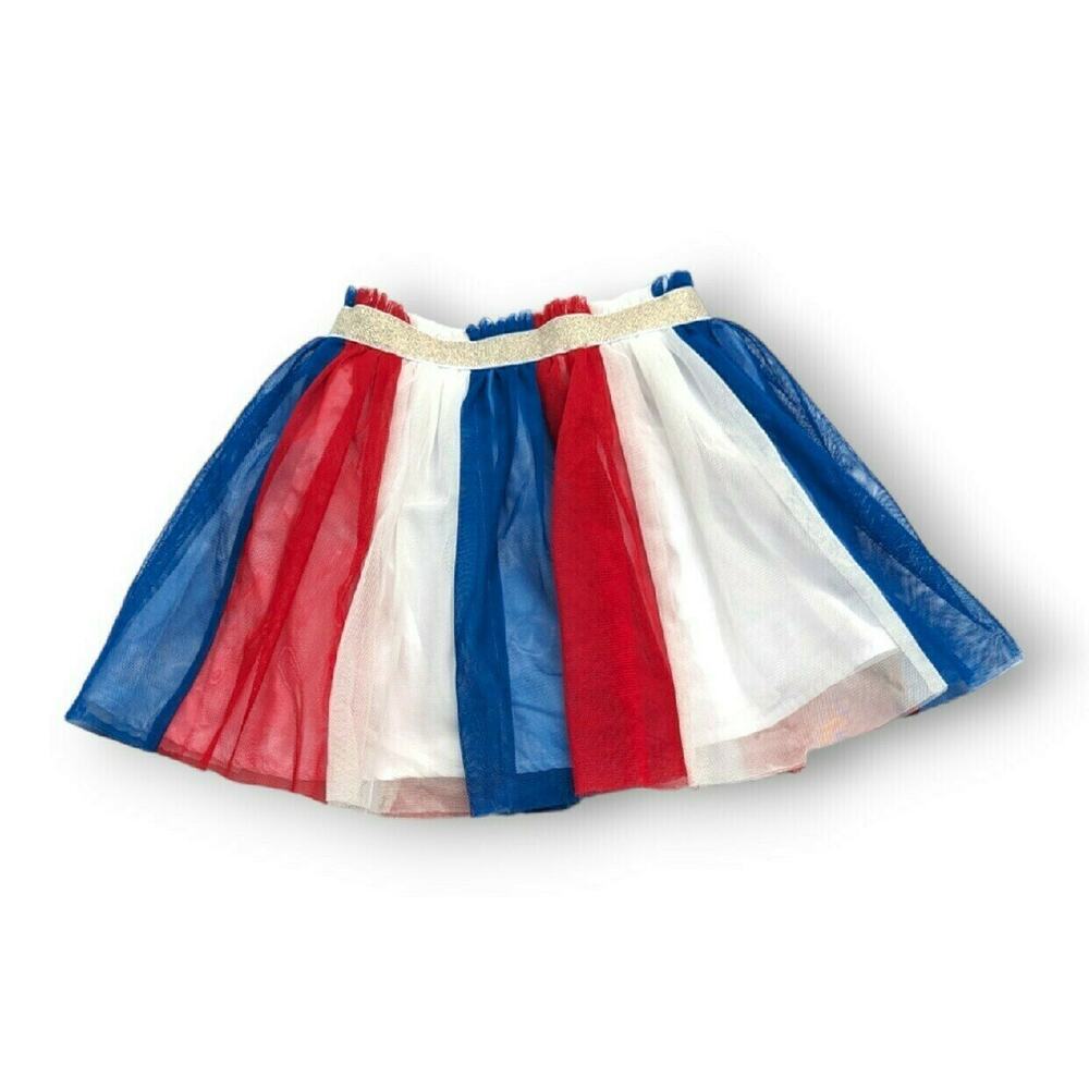 Hanna Andersson Patriotic Tulle Skirt Girls Size 4